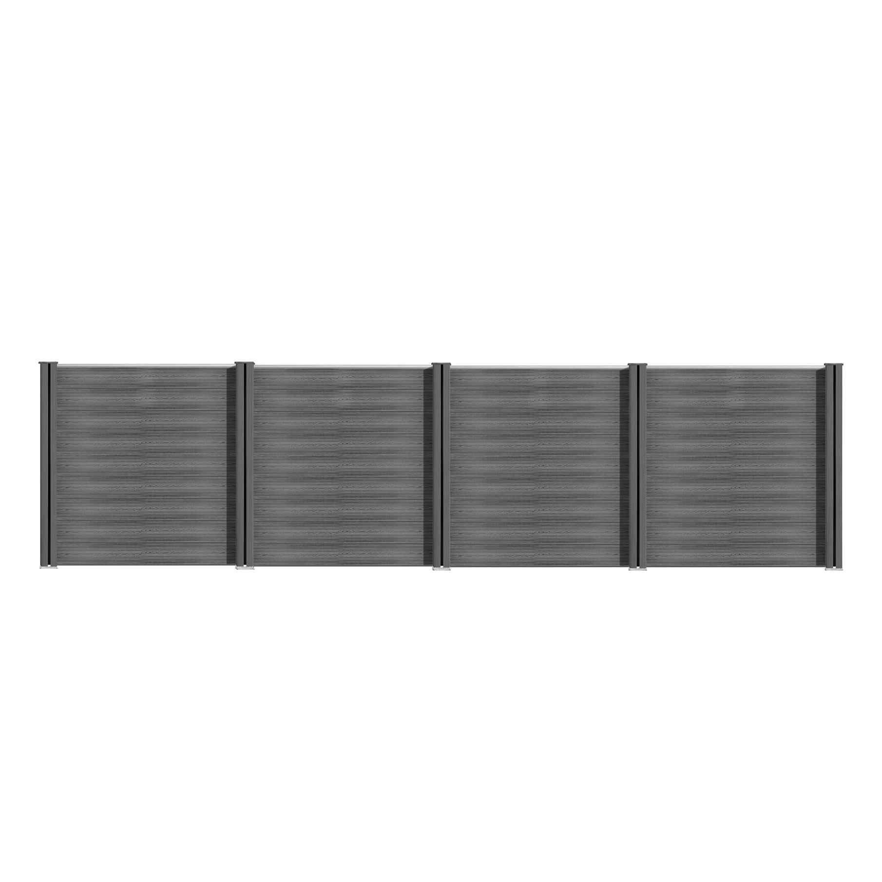 WPC Zaun Garten Sichtschutzzaun Komplettset by Euroharry GmbH showing gray composite fencing panels for garden privacy.