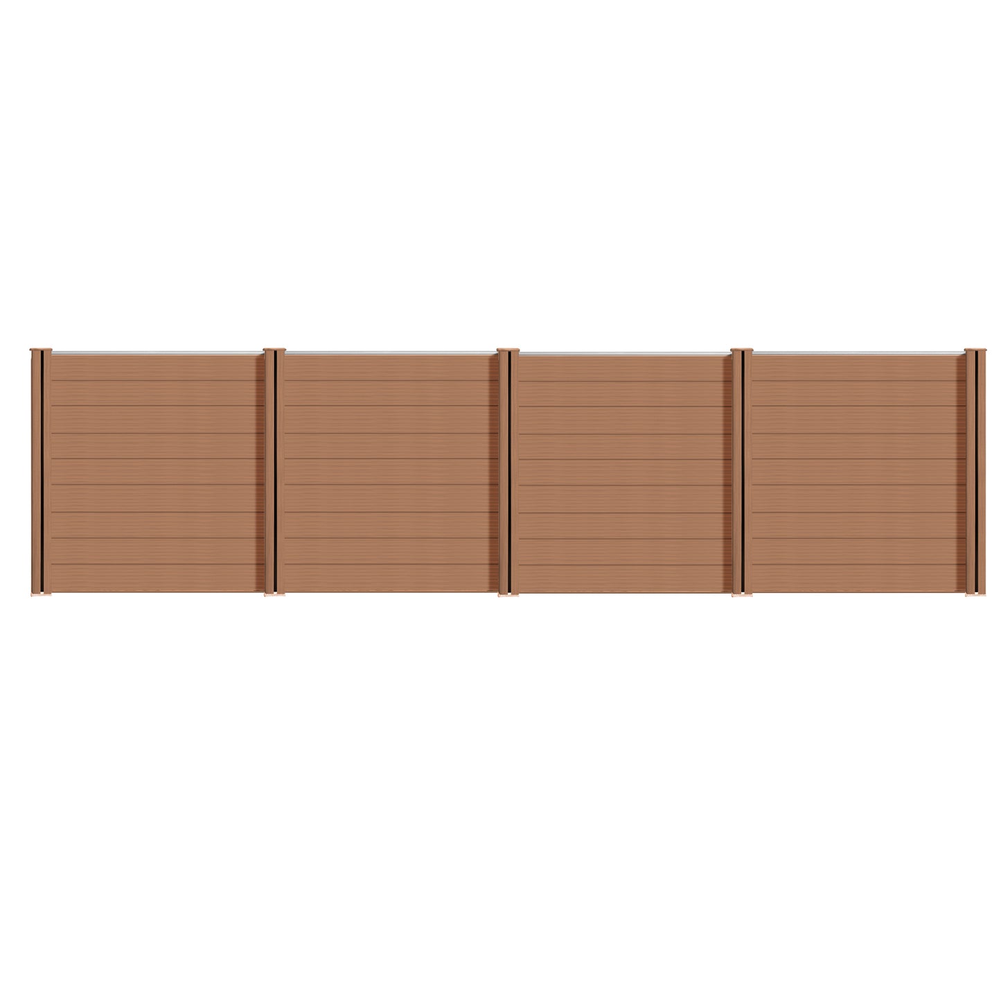 WPC Zaun Garten Sichtschutzzaun Komplettset by Euroharry GmbH, showing dark brown durable wooden composite fencing panels.