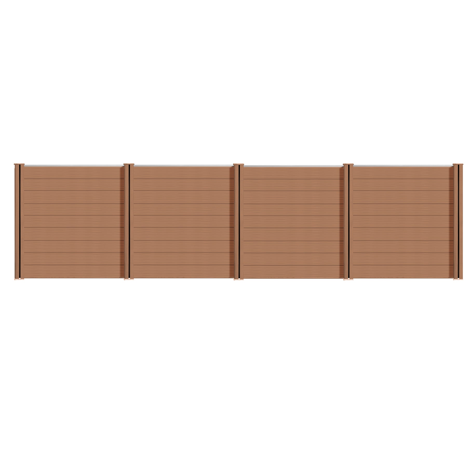WPC Zaun Garten Sichtschutzzaun Komplettset by Euroharry GmbH, showing dark brown durable wooden composite fencing panels.