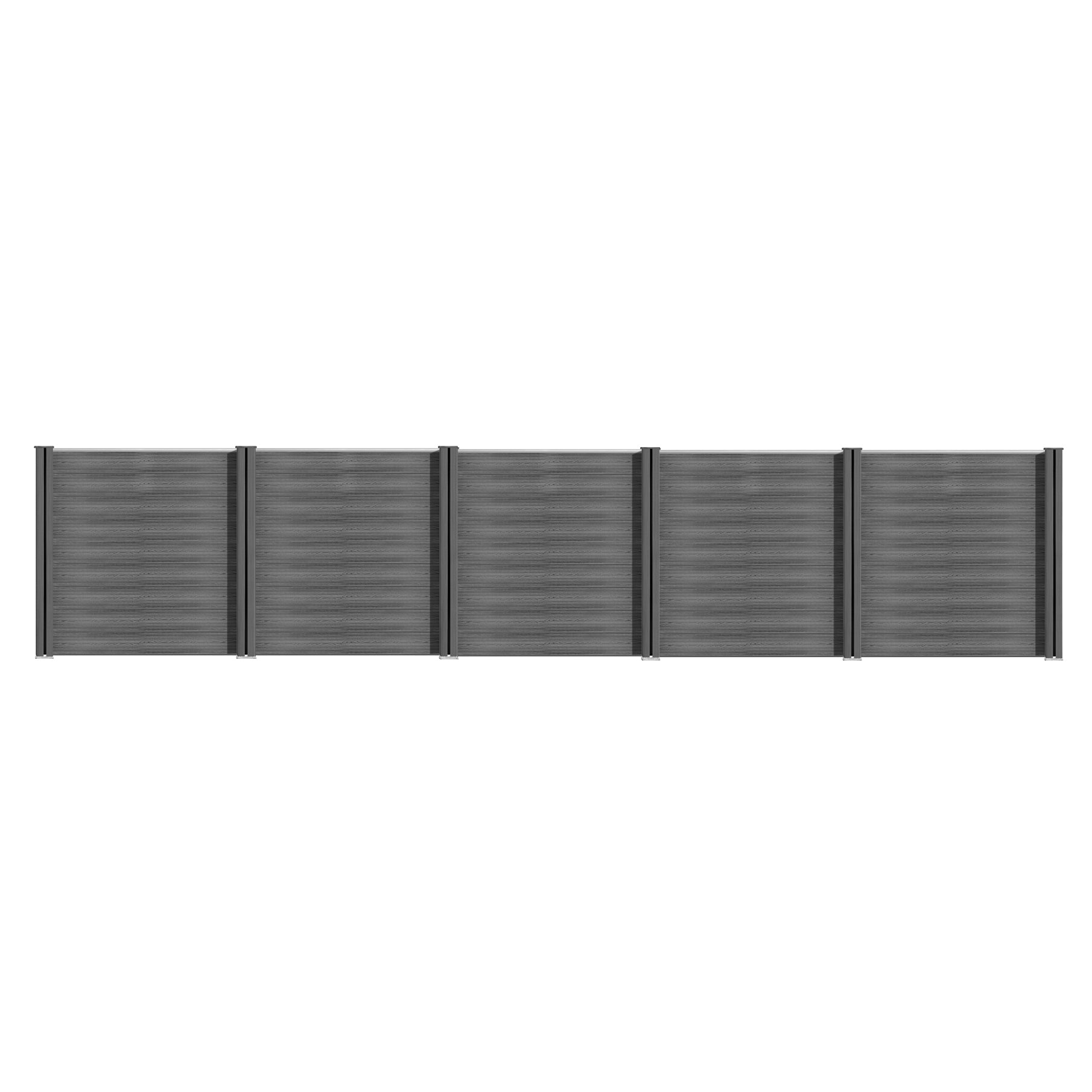 WPC Zaun von Euroharry GmbH, Garten Sichtschutzzaun Komplettset, langlebiger WPC Zaun für Garten und Sichtschutz, grau