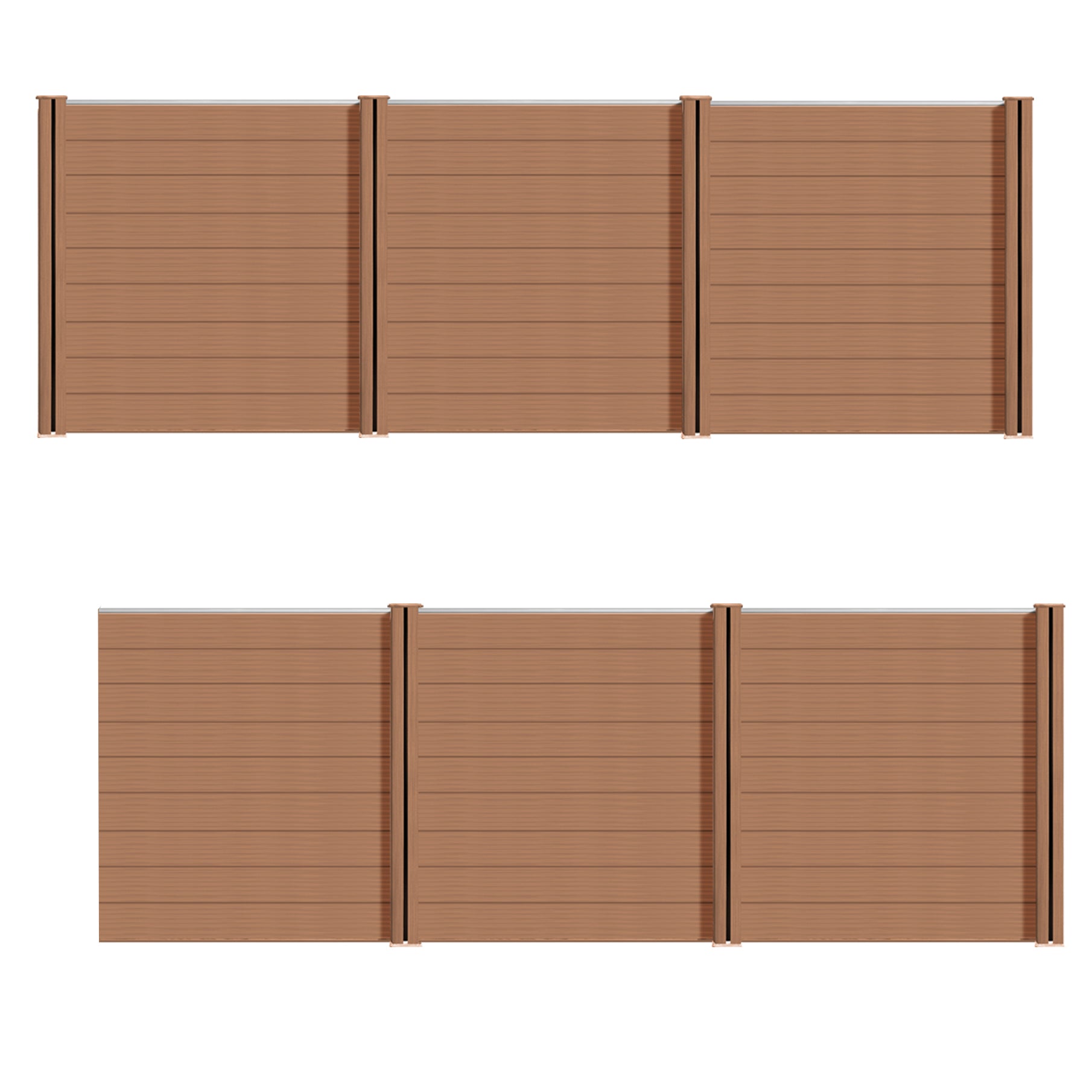 WPC Zaun Garten Sichtschutzzaun Komplettset by Euroharry GmbH featuring durable wood-plastic composite panels and fencing posts.