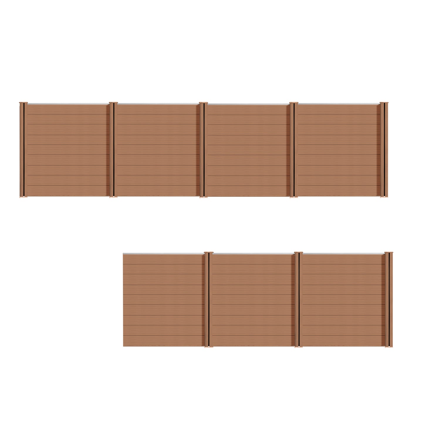 WPC Zaun Garten Sichtschutzzaun Komplettset by Euroharry GmbH, showing a modern wooden-look garden privacy fence panel.
