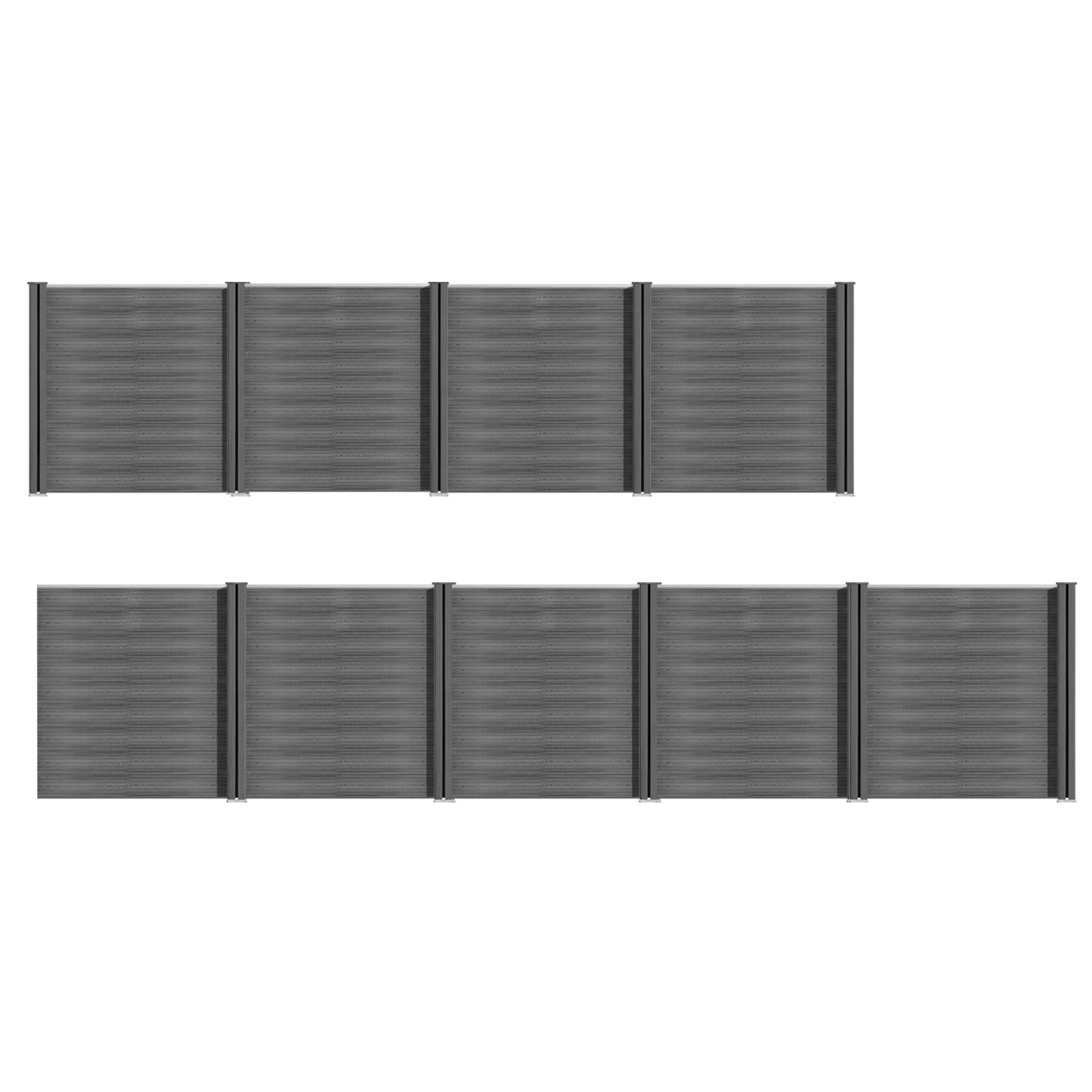 WPC Zaun Garten Sichtschutzzaun Komplettset by Euroharry GmbH featuring durable wood-plastic composite panels and fence posts.
