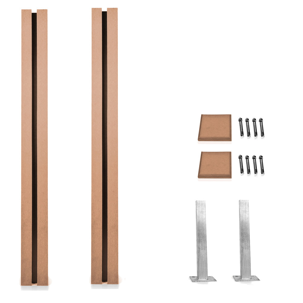 WPC Zaunfeld and post from Euroharry GmbH, customizable garden fence panel with wood-plastic composite material.