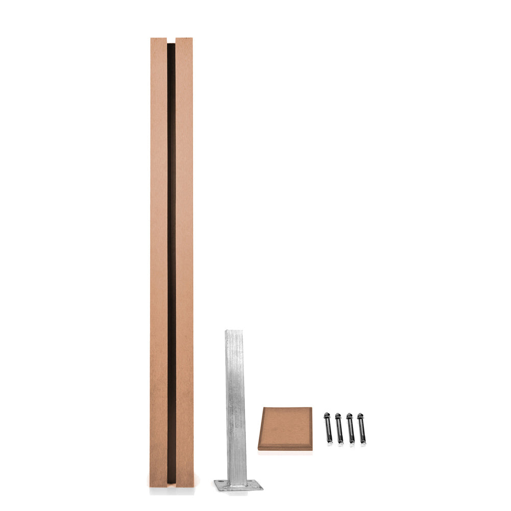 WPC Zaunfeld and posts from Euroharry GmbH, customizable garden fence with wooden-plastic composite panels and posts.
