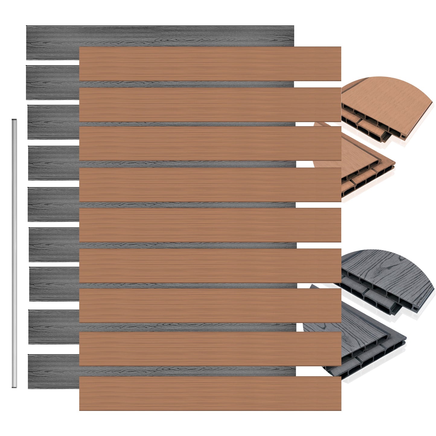 WPC Zaun Sichtschutzzaun Farbe - Euroharry GmbH