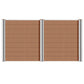 WPC Sichtschutzzaun mit Aluminium-Pfosten in Grau und Braun, komplettset von Euroharry GmbH, for privacy and outdoor decoration
