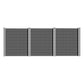 WPC Sichtschutzzaun mit grauen und braunen WPC-Panelen, Aluminium-Pfosten, komplettset von Euroharry GmbH.