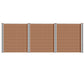 WPC Sichtschutzzaun mit Aluminium-Pfosten in Grau und Braun, komplettset von Euroharry GmbH, showing the privacy fencing panels.