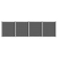 WPC Sichtschutzzaun mit Alu-Pfosten, grau/braun, Euroharry GmbH, outdoor privacy screen with durable composite panels and metal posts