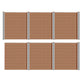 WPC Sichtschutzzaun mit Aluminium-Pfosten Komplettset in Grau und Braun, featuring slatted panels for privacy and modern design.
