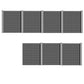 WPC Sichtschutzzaun mit Aluminium-Pfosten Komplettset in Grau und Braun, showing the privacy fence panels and posts by Euroharry.