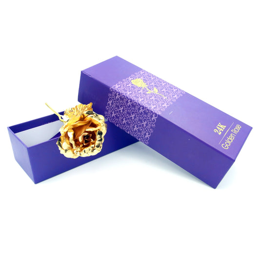Rose 24K Gold überzogene Rosen Blume mit Geschenk Kasten Valentinstag Muttertag Weihnachtsgeburtstag Golden - Euroharry GmbH