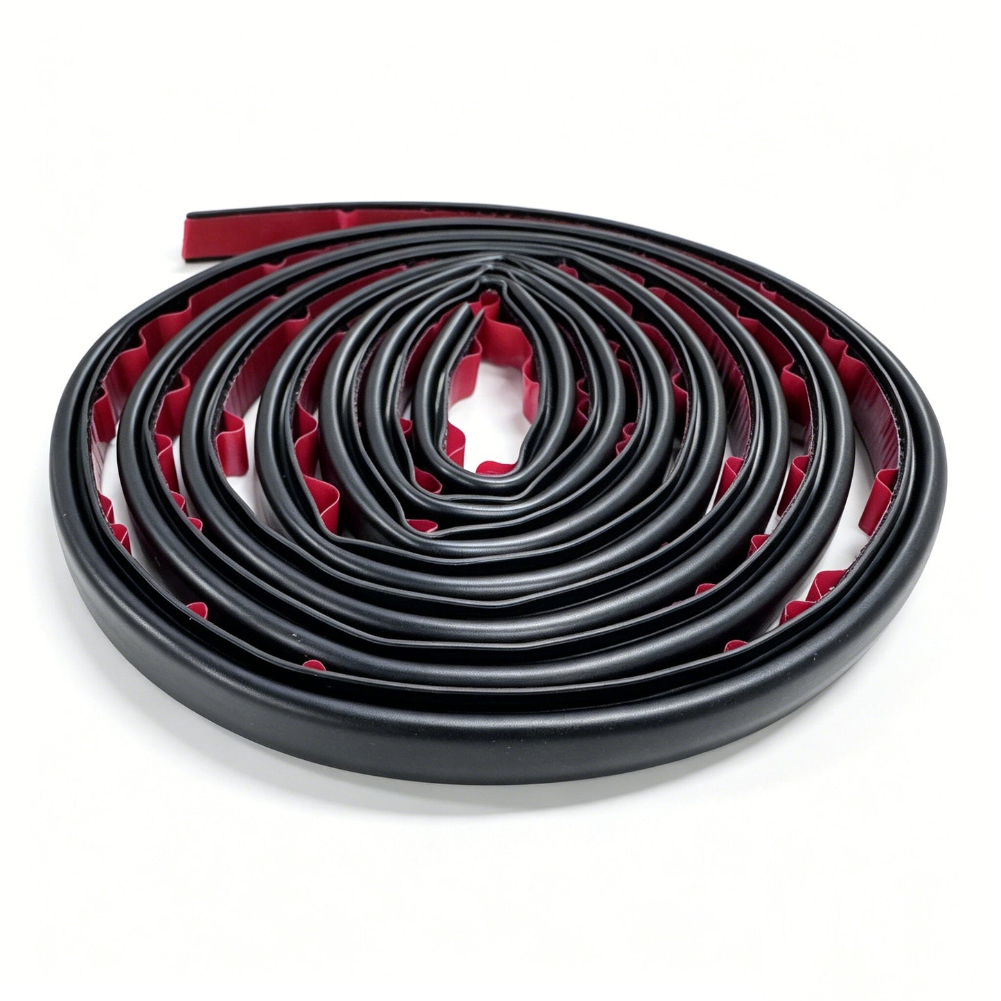 Flexible 1.8m black self-adhesive door seal tape with rubber gasket for door frames and windows, waterproof and easy to install.