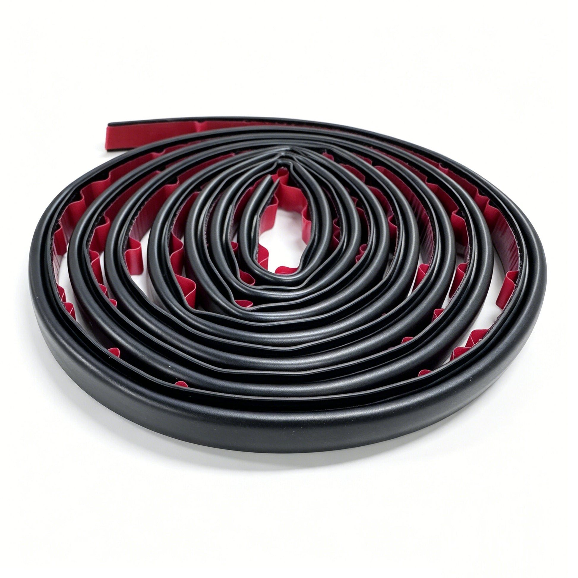 Flexible 1.8m black self-adhesive door seal tape with rubber gasket for door frames and windows, waterproof and easy to install.