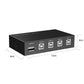 Euroharry 4 Ports USB 2.0 Sharing Switch Adapter for PC, scanner, printer with multiple connection options.