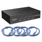 Euroharry 4 Ports USB 2.0 Sharing Switch Adapter for PC, scanner, and printer, showcasing ports and compact design.