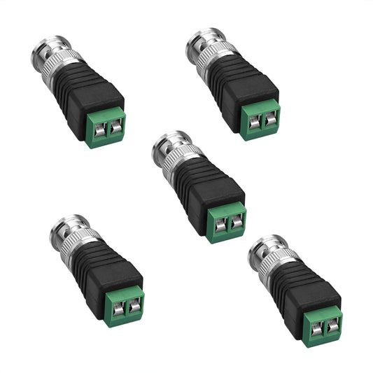 BNC adapter connector with screw clamp terminal block by Euroharry, showcasing detailed metal and plastic components.