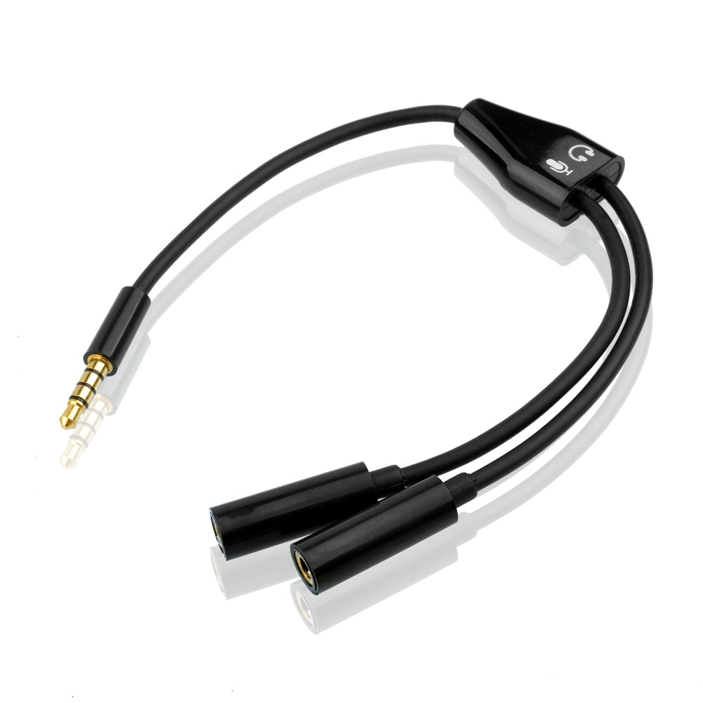 3,5 mm Stereo Audio Stecker auf 2 Weibliche Headset Mic TRRS Y Splitter Kabel Adapter - Euroharry GmbH