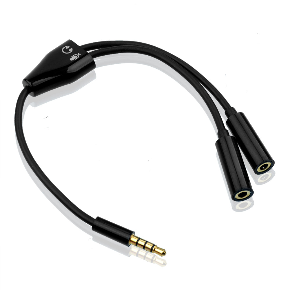 3,5 mm Stereo Audio Stecker auf 2 Weibliche Headset Mic TRRS Y Splitter Kabel Adapter - Euroharry GmbH