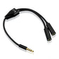 3,5 mm Stereo Audio Stecker auf 2 Weibliche Headset Mic TRRS Y Splitter Kabel Adapter - Euroharry GmbH