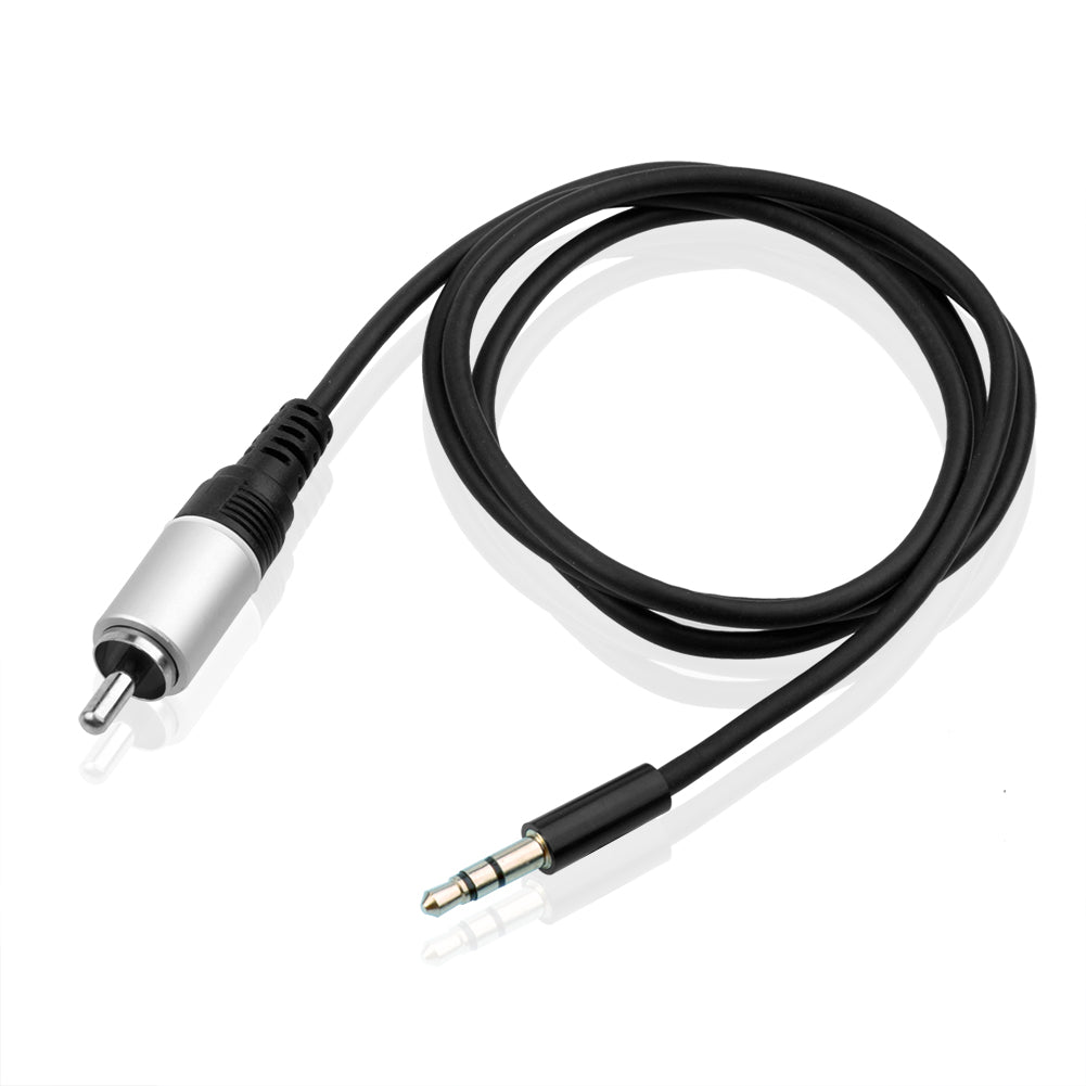 1m 3,5 mm Stecker auf Cinch-Kabel aux Audio 3,5 mm-Cinch-Kabel (2 Stück, 1m Audio-Cinchkabel)