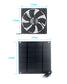 Euroharry GmbH USB fan, 120mm waterproof plug-and-play solar exhaust fan for chicken coops, greenhouses, sheds, and pet houses.