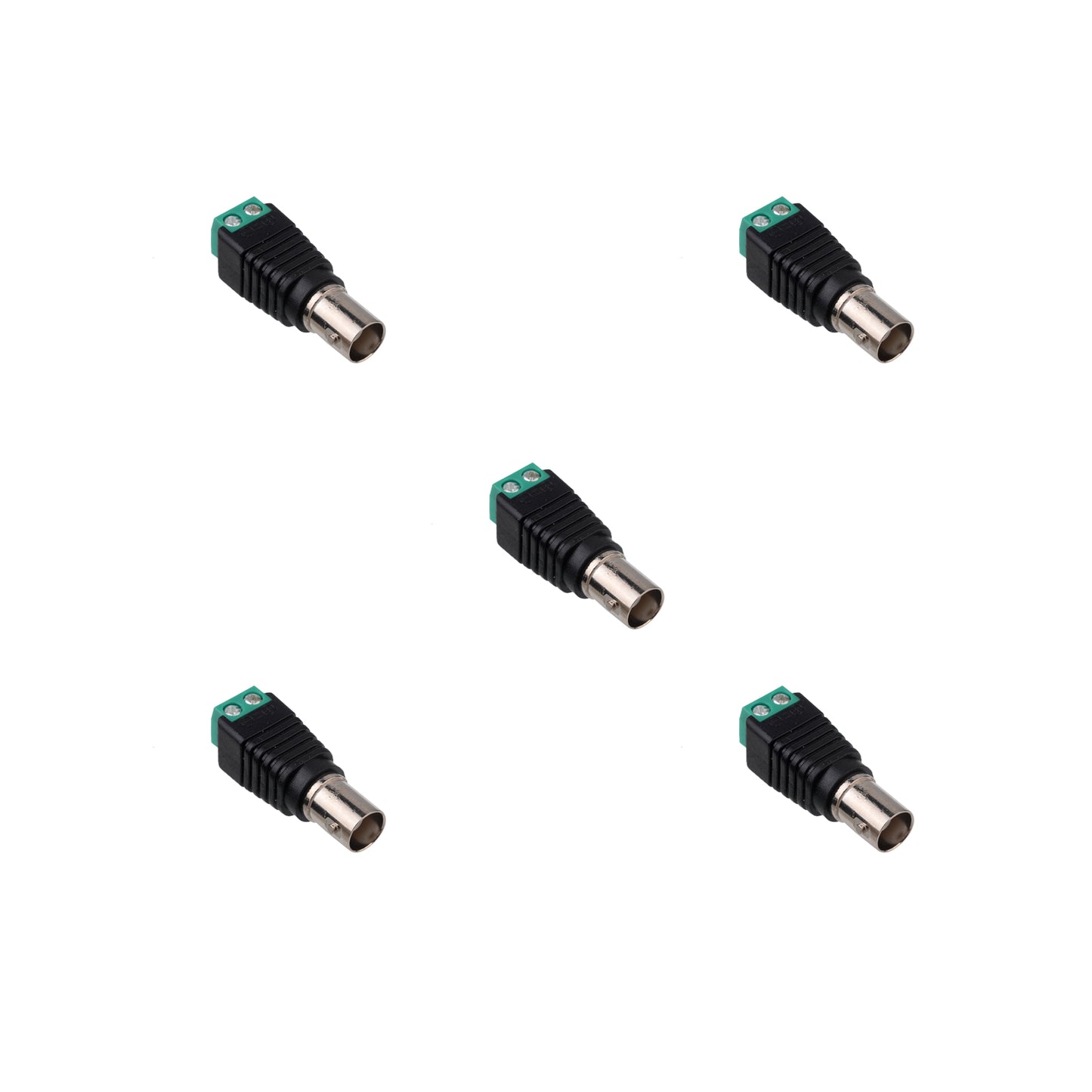 Euroharry BNC adapter with screw clamp terminal block for secure connections, featuring a compact design and durable build.