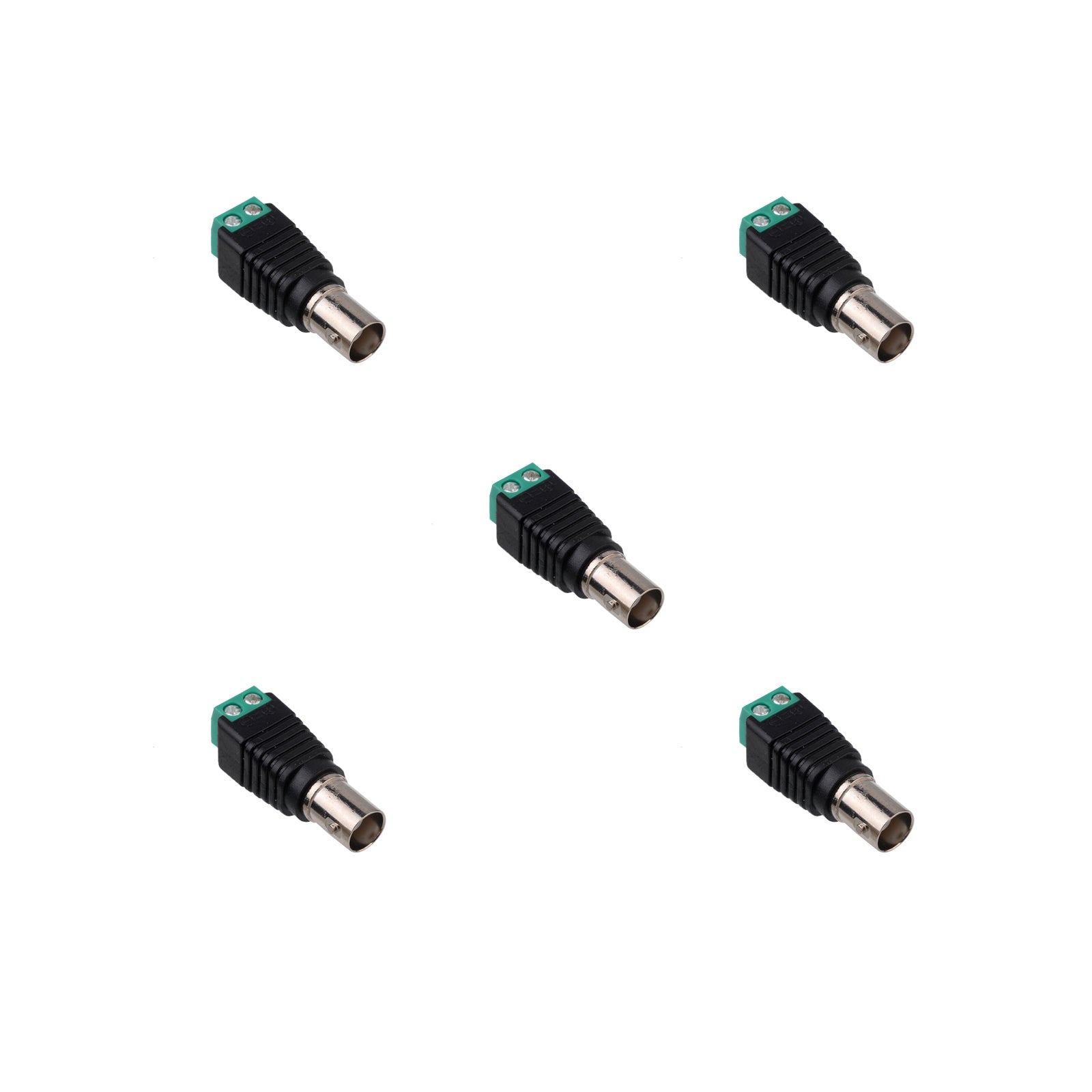 Euroharry BNC adapter with screw clamp terminal block for secure connections, featuring a compact design and durable build.