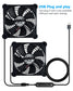 Euroharry USB fan with 120mm blade, 6 speeds, moisture-resistant motor, smart timer, dustproof, suitable for electronics and pet spaces