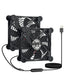 Euroharry USB fan with 120mm blade, 6 speeds, smart timer, moisture-resistant IPX5, suitable for electronics, pet nests, and plant rooms