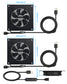 Euroharry USB 120mm quiet fan with brushed black aluminum frame, 6 speeds, smart timer, moisture-resistant IPX5, 5-12V, dustproof.