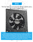 Euroharry USB 120mm silent fan with brushed black aluminum frame, 6 speeds, smart timer, moisture-resistant IPX5, 5-12V, dustproof.
