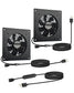 Euroharry USB 120mm quiet fan with black brushed aluminum frame, 6 speeds, smart timer, moisture-resistant IPX5, 5-12V, dustproof.