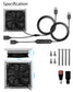 Euroharry GmbH USB 120mm Wohnmobil-Lüftungsventilator with timer, 6-speed, IPX5, gray-white, ideal for campers and RVs