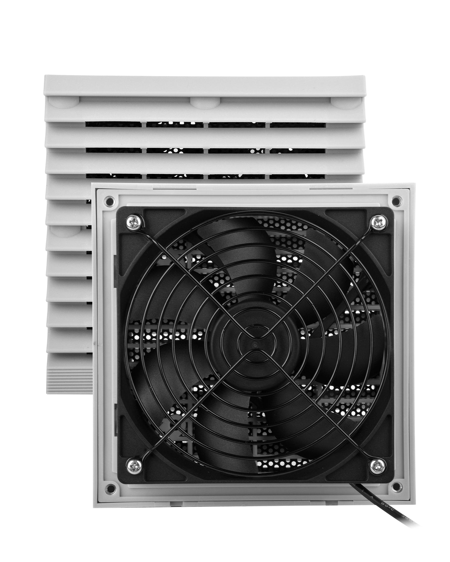 Euroharry GmbH USB 120mm Wohnmobil-Lüftungsventilator with timer, 6 speeds, IPX5, suitable for campers, gray-white.