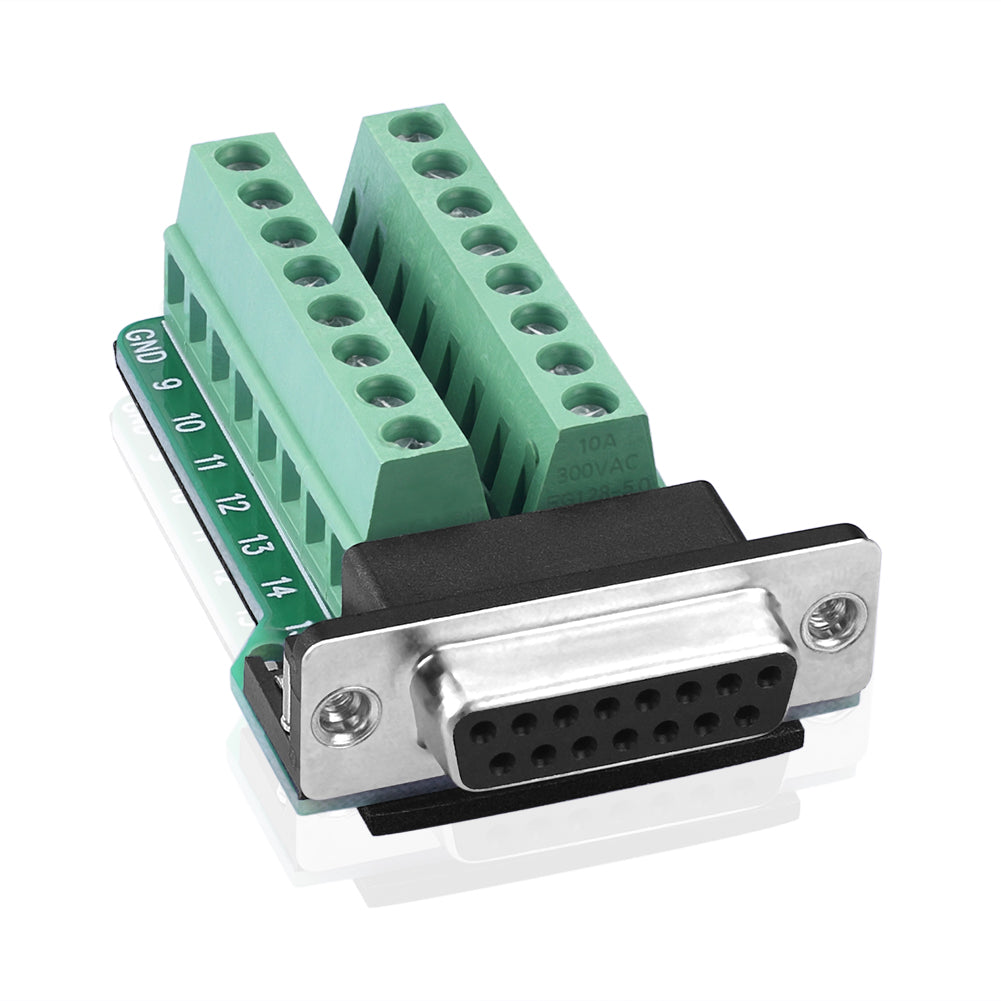 D-SUB DB15 Buchse 15 Pin Klinke Anschluss zu Terminal Breakout Board Steckverbinder