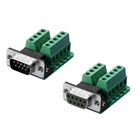 DB9 Male and DB9 Female D-SUB Adapter Plate Connector RS232 Serial Terminal Sign - Euroharry GmbH