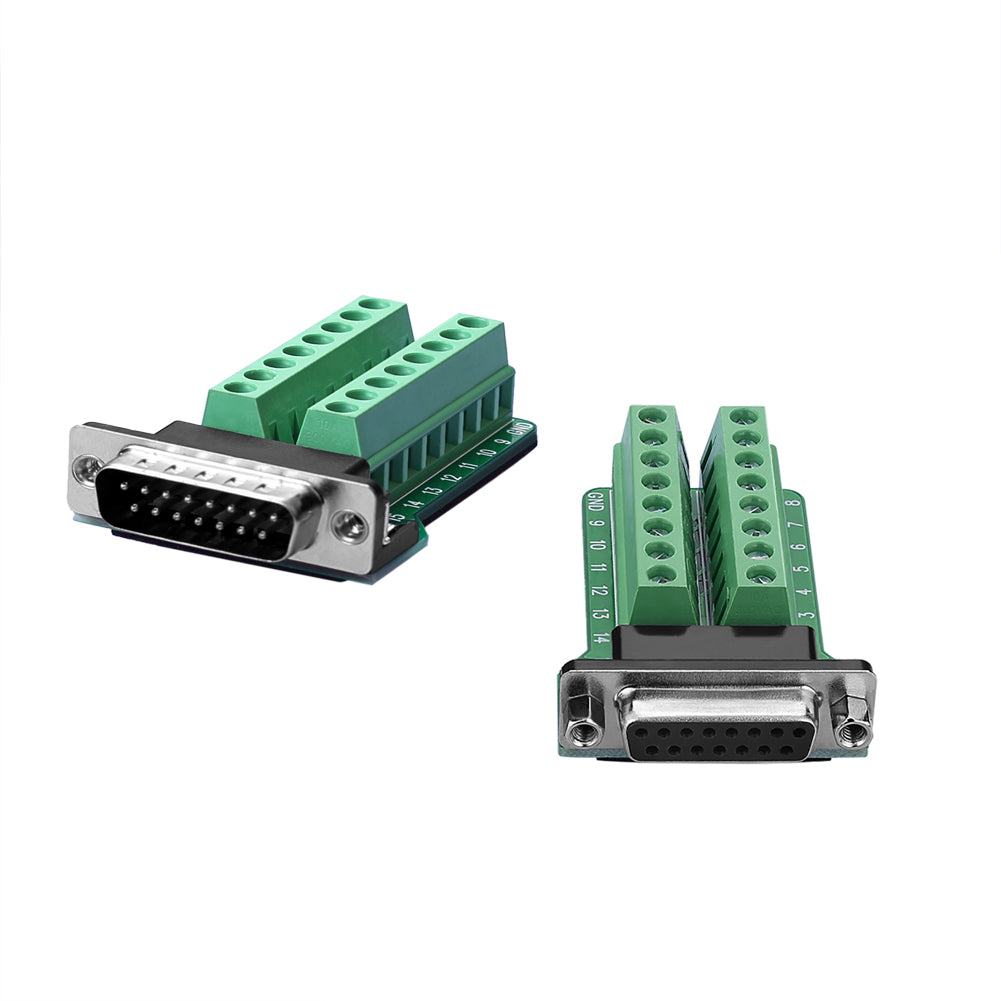 DB15 Terminal 2Row auf 15 Pol Buchse zum Anschluss der Klemme Breakout Platine - Euroharry GmbH