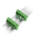 Green DIN rail mount clip for circuit boards, 10-pack from Euroharry GmbH, designed for secure and easy installation.