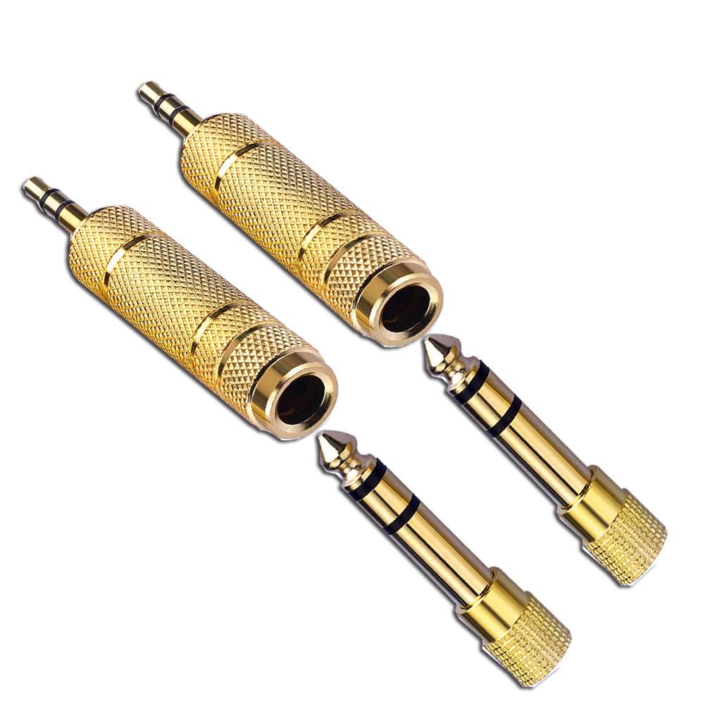3,5 mm Stecker auf 6,5 mm Female Audio Mikrofon Stereo Goldener Stecker Adapter - Euroharry GmbH