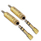 3,5 mm Stecker auf 6,5 mm Female Audio Mikrofon Stereo Goldener Stecker Adapter - Euroharry GmbH