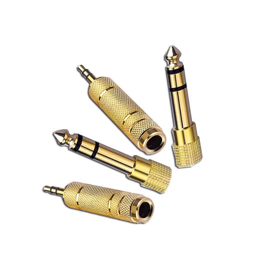 3,5 mm Stecker auf 6,5 mm Female Audio Mikrofon Stereo Goldener Stecker Adapter - Euroharry GmbH