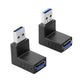 USB 3.0 Winkel Adapter - 90° Grad Winkeladapter - A-Stecker zu A-Buchse - kompatibel mit Allen USB Kabeln - optimale Kabelführung (up+down Winkel (A Stecker zu A Buchse))