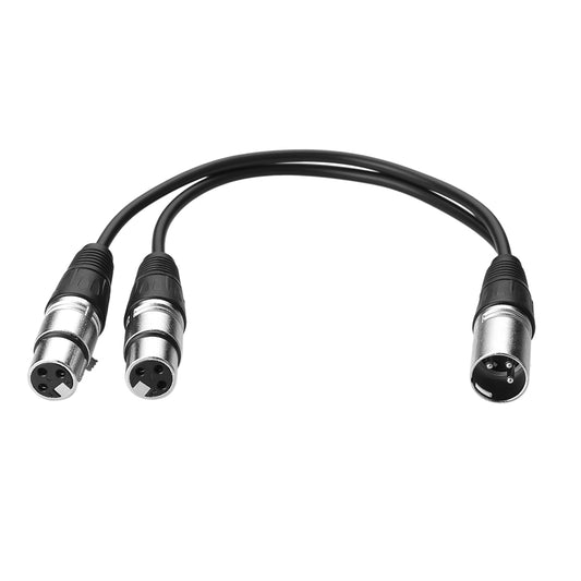 XLR Kabel Stecker auf 2xBuchse 3 poliger Audio Mikrofon Y Splitter Adapter 30cm - Euroharry GmbH