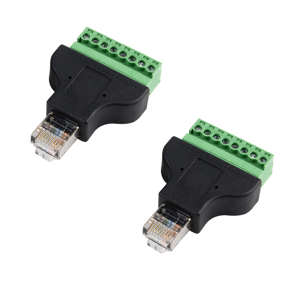 RJ45 auf Terminal Block 8-Pin Adapter LAN Netzwerk Ethernet Converter to 8 pin - Euroharry GmbH