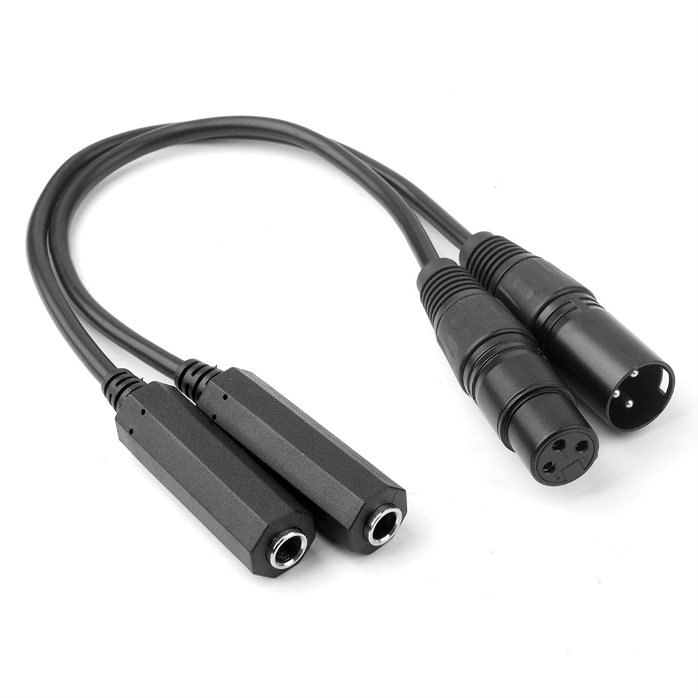 30cm 6,35mm TS Buchse auf 3-Plug XLR-Stecker Buchse Audio-Mikrofonkabel Adapter - Euroharry GmbH