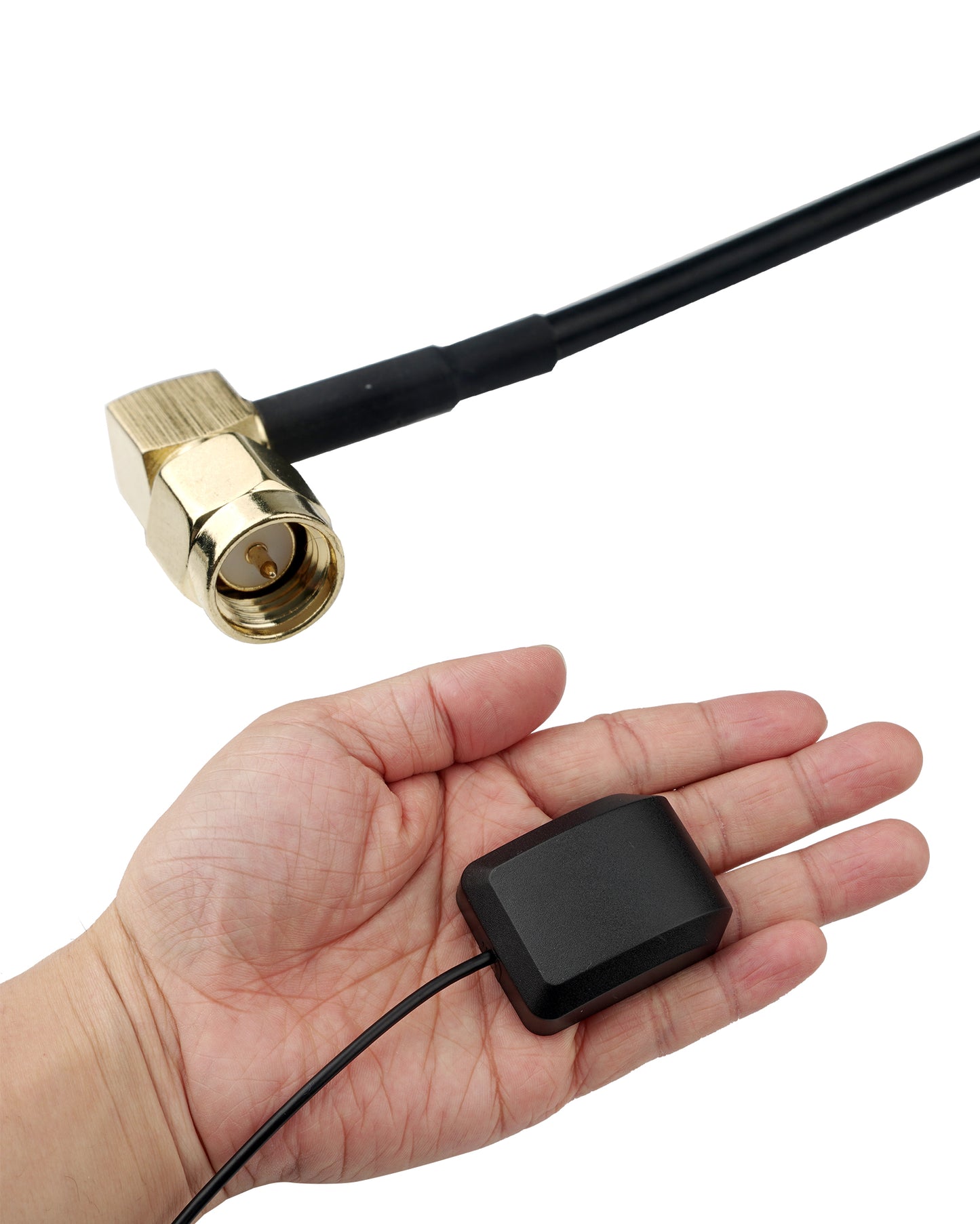 Waterproof Euroharry GmbH auto GPS antenna with SMA connector for vehicle navigation, radio, IoT, and real-time monitoring systems.