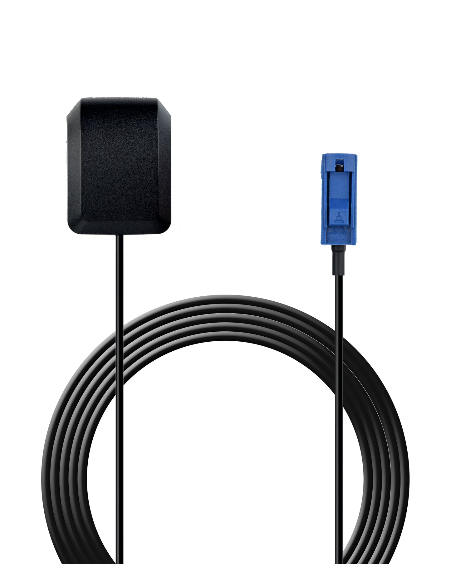 Waterproof auto GPS antenna with Fack-C connector for car stereo, navigation, and IoT devices, providing real-time location tracking.