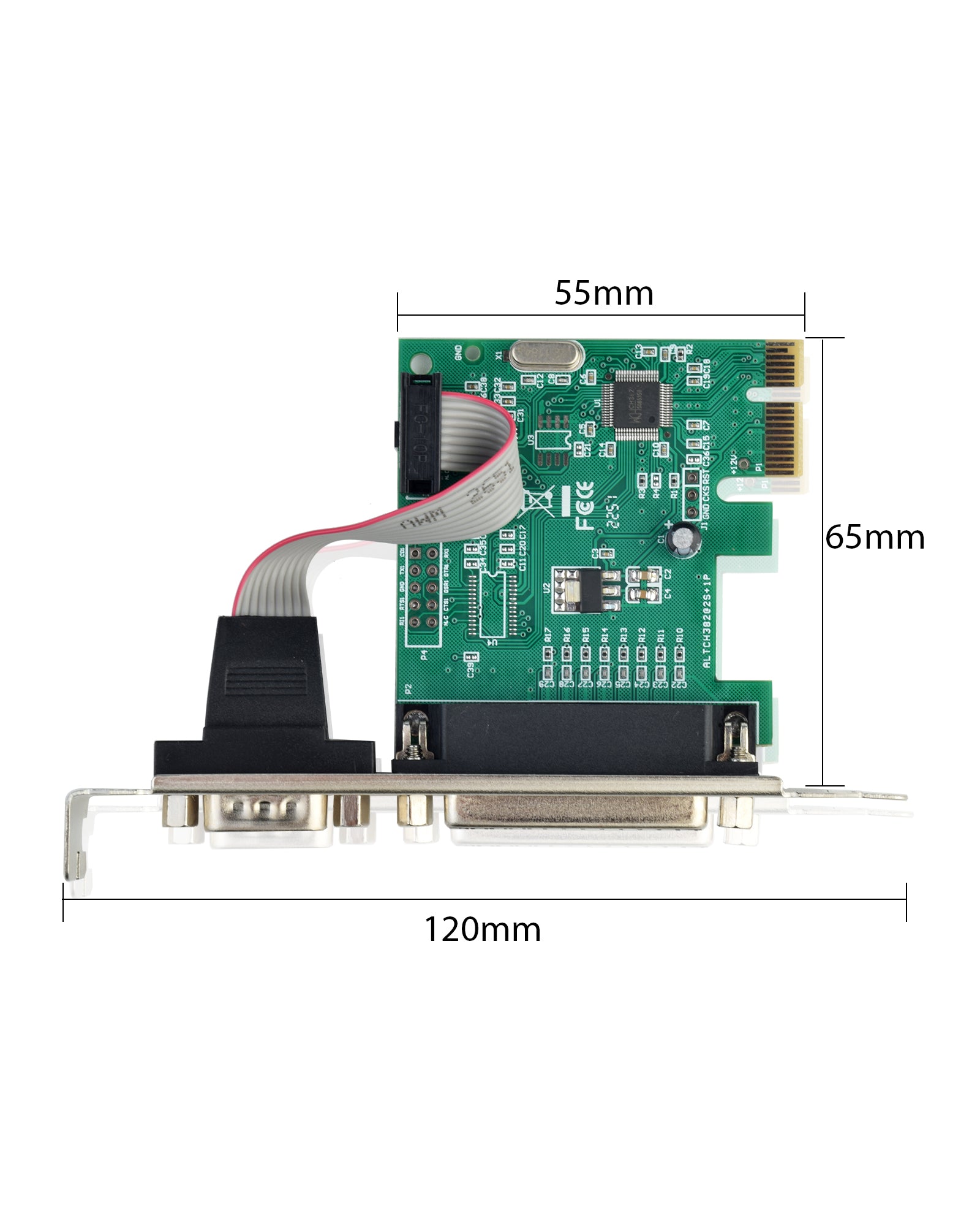DB25 Parallel Port LPT Printer DB9 RS232 zu to PCI-E PCI Express Card Adapter Converter WCH Chipsatz - Euroharry GmbH